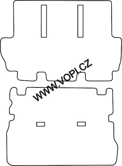 Textil-Autoteppiche Mazda MPV zadní koberce 1996 -09/1999 2000  Royalfit (2822)